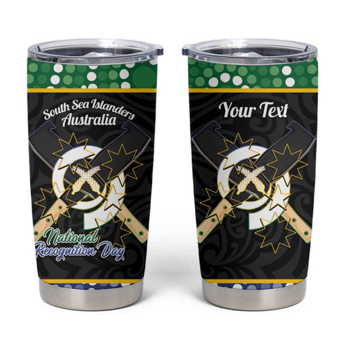 Personalised South Sea Islanders National Recognition Day Tumbler Cup Australia Aboriginal Vanuatu Pig Tusk