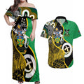 Australian South Sea Islanders National Recognition Day Couples Matching Off Shoulder Maxi Dress and Hawaiian Shirt Solomon Islands And Vanuatu Culture