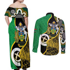 Australian South Sea Islanders National Recognition Day Couples Matching Off Shoulder Maxi Dress and Long Sleeve Button Shirt Solomon Islands And Vanuatu Culture