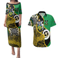 Australian South Sea Islanders National Recognition Day Couples Matching Puletasi and Hawaiian Shirt Solomon Islands And Vanuatu Culture