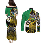 Australian South Sea Islanders National Recognition Day Couples Matching Puletasi and Long Sleeve Button Shirt Solomon Islands And Vanuatu Culture
