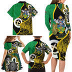 Australian South Sea Islanders National Recognition Day Family Matching Long Sleeve Bodycon Dress and Hawaiian Shirt Solomon Islands And Vanuatu Culture