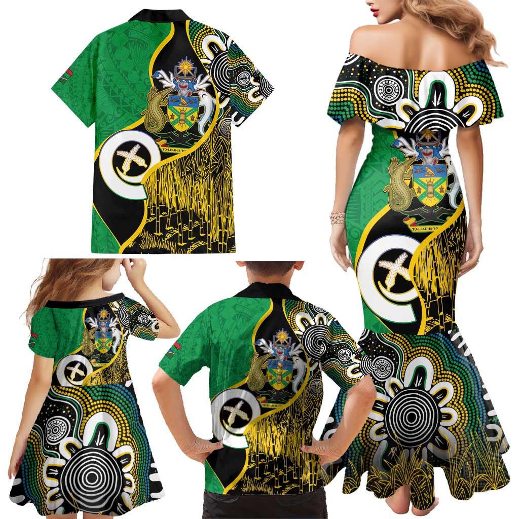 Australian South Sea Islanders National Recognition Day Family Matching Mermaid Dress and Hawaiian Shirt Solomon Islands And Vanuatu Culture