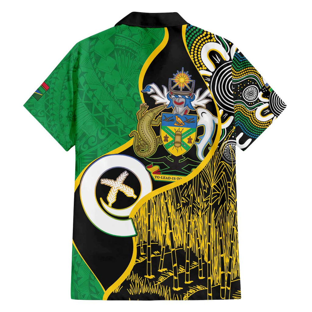 Australian South Sea Islanders National Recognition Day Family Matching Off The Shoulder Long Sleeve Dress and Hawaiian Shirt Solomon Islands And Vanuatu Culture