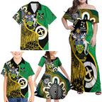 Australian South Sea Islanders National Recognition Day Family Matching Off Shoulder Maxi Dress and Hawaiian Shirt Solomon Islands And Vanuatu Culture
