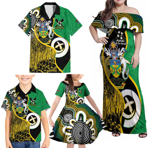Australian South Sea Islanders National Recognition Day Family Matching Off Shoulder Maxi Dress and Hawaiian Shirt Solomon Islands And Vanuatu Culture