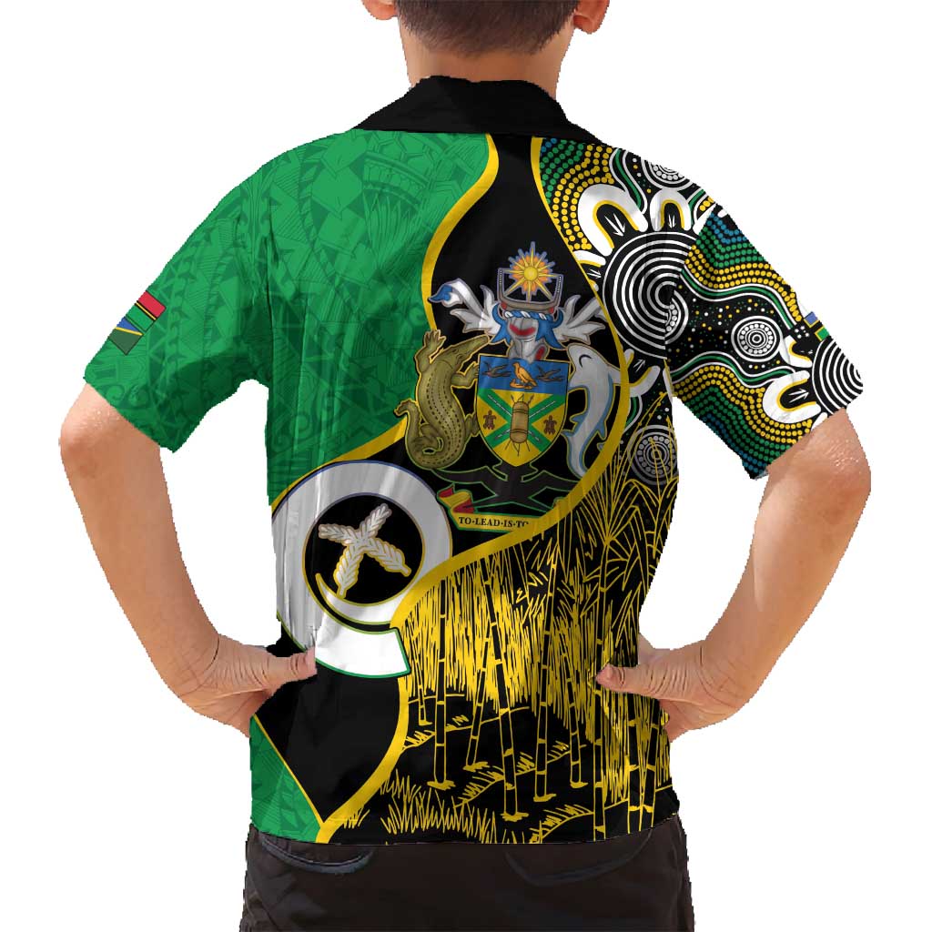 Australian South Sea Islanders National Recognition Day Family Matching Off Shoulder Short Dress and Hawaiian Shirt Solomon Islands And Vanuatu Culture