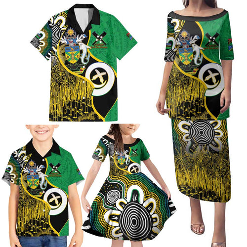 Australian South Sea Islanders National Recognition Day Family Matching Puletasi and Hawaiian Shirt Solomon Islands And Vanuatu Culture