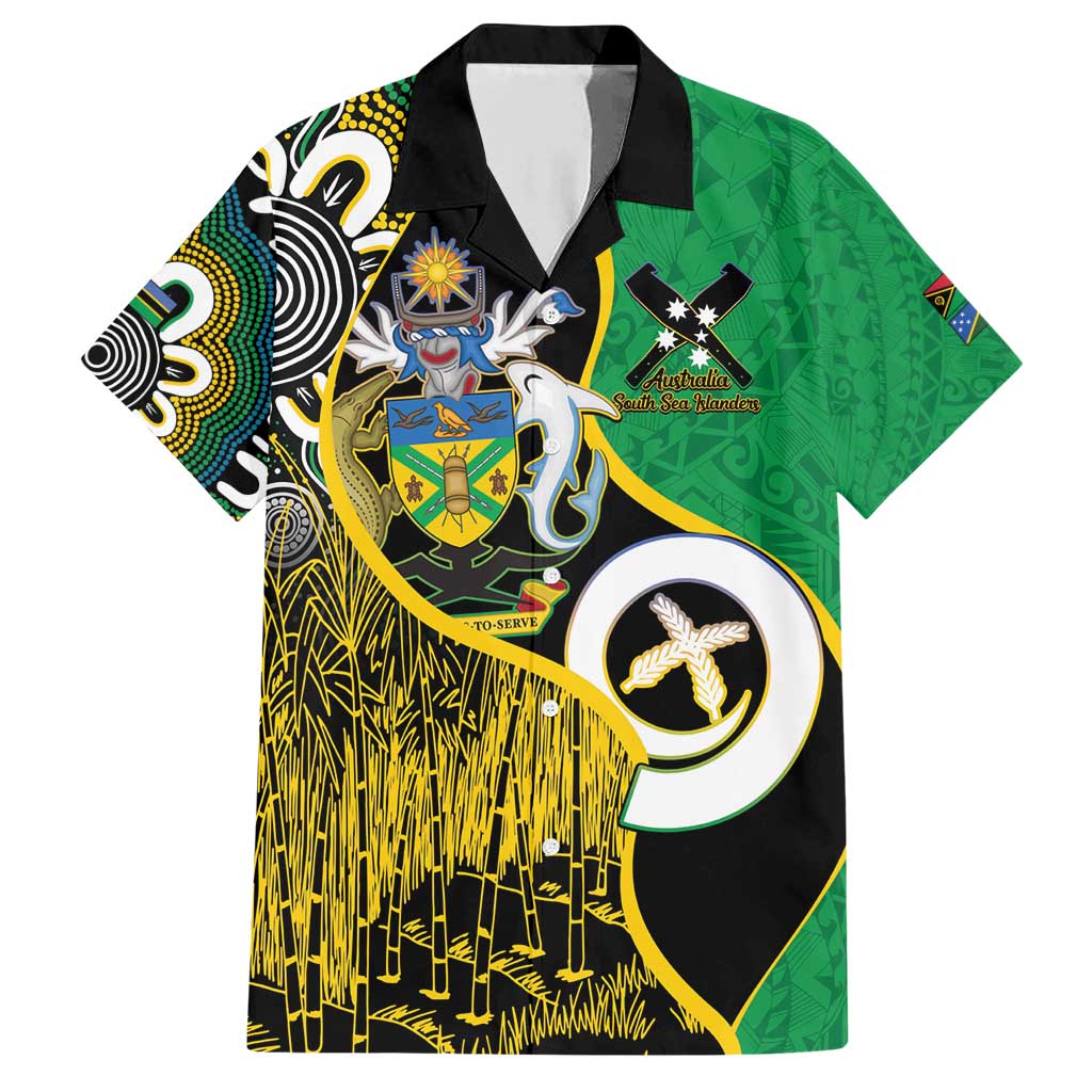 Australian South Sea Islanders National Recognition Day Family Matching Short Sleeve Bodycon Dress and Hawaiian Shirt Solomon Islands And Vanuatu Culture