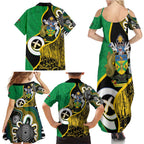 Australian South Sea Islanders National Recognition Day Family Matching Summer Maxi Dress and Hawaiian Shirt Solomon Islands And Vanuatu Culture