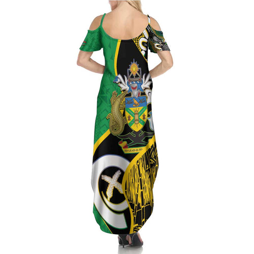 Australian South Sea Islanders National Recognition Day Family Matching Summer Maxi Dress and Hawaiian Shirt Solomon Islands And Vanuatu Culture