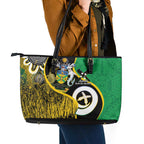 Australian South Sea Islanders National Recognition Day Leather Tote Bag Solomon Islands And Vanuatu Culture
