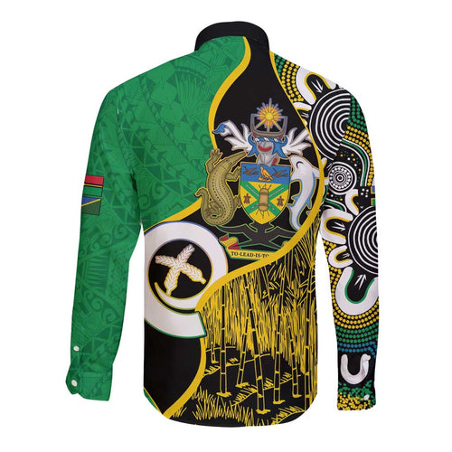 Australian South Sea Islanders National Recognition Day Long Sleeve Button Shirt Solomon Islands And Vanuatu Culture