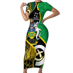Australian South Sea Islanders National Recognition Day Short Sleeve Bodycon Dress Solomon Islands And Vanuatu Culture