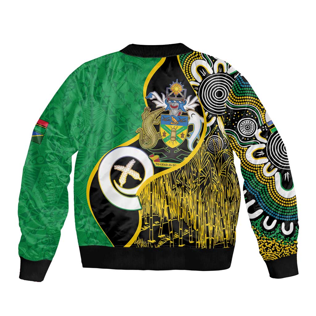 Australian South Sea Islanders National Recognition Day Sleeve Zip Bomber Jacket Solomon Islands And Vanuatu Culture