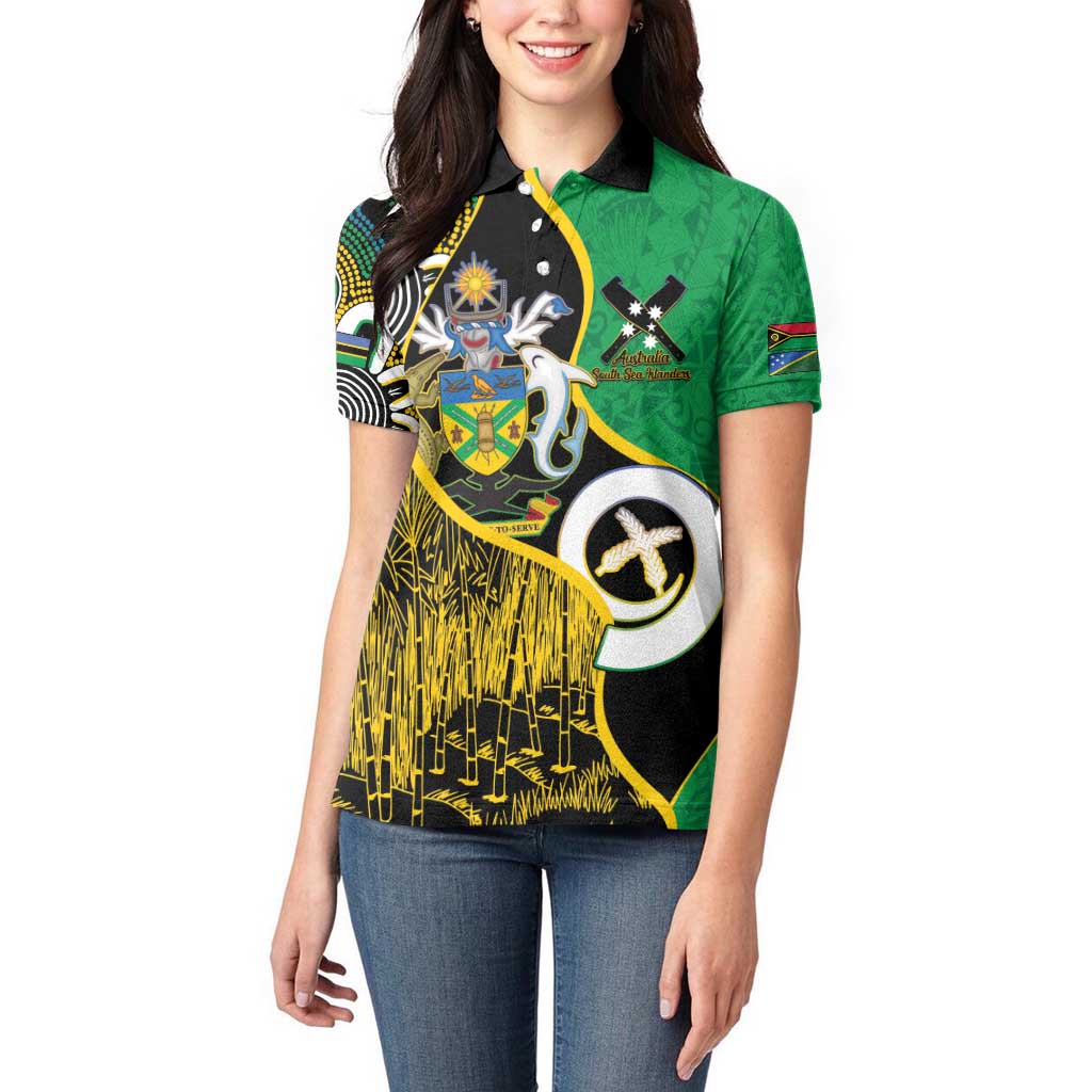 Australian South Sea Islanders National Recognition Day Women Polo Shirt Solomon Islands And Vanuatu Culture