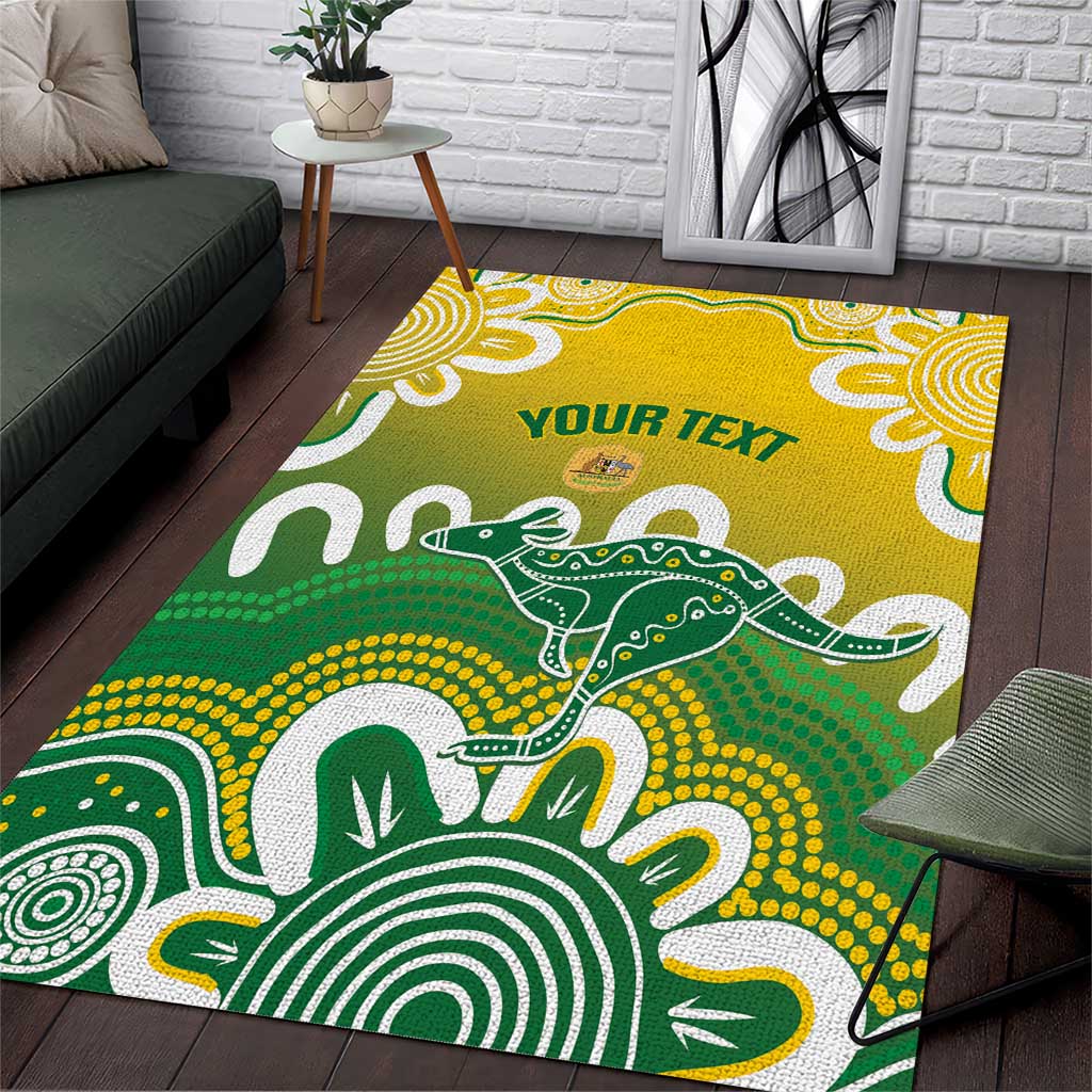 Custom Australia Socceroos Football Area Rug Come On Aussie