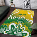 Custom Australia Socceroos Football Area Rug Come On Aussie