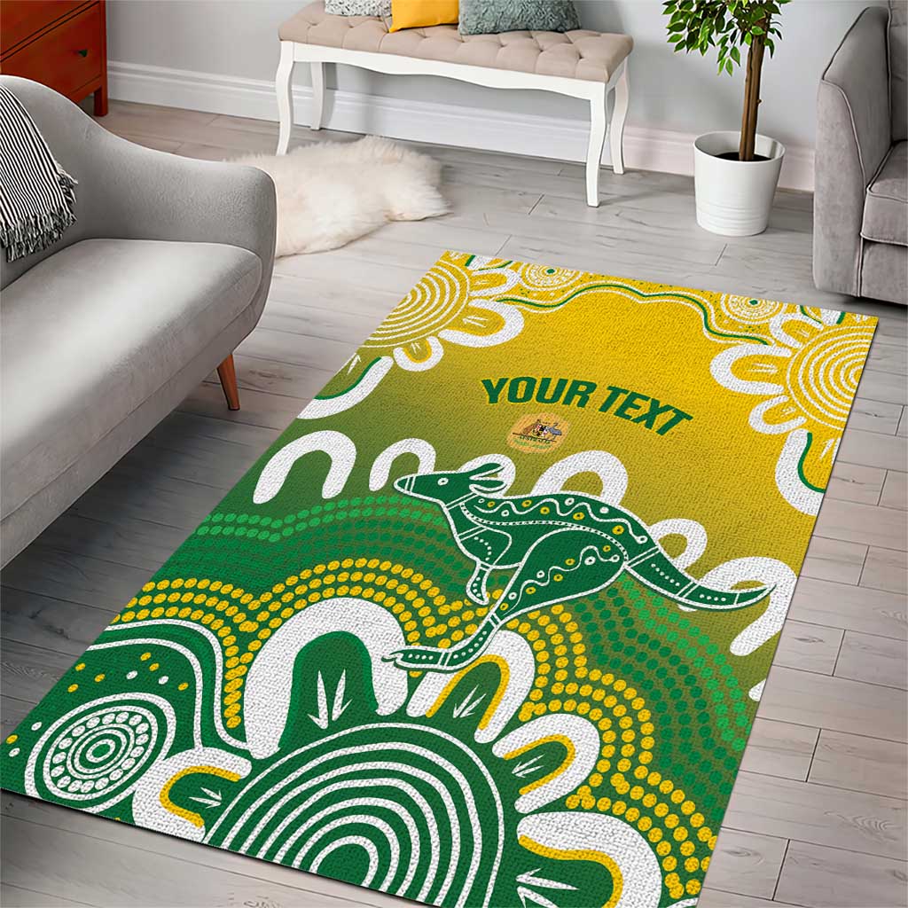 Custom Australia Socceroos Football Area Rug Come On Aussie