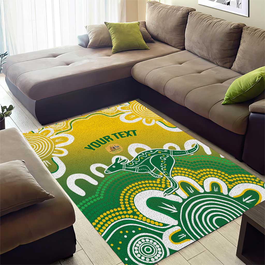 Custom Australia Socceroos Football Area Rug Come On Aussie