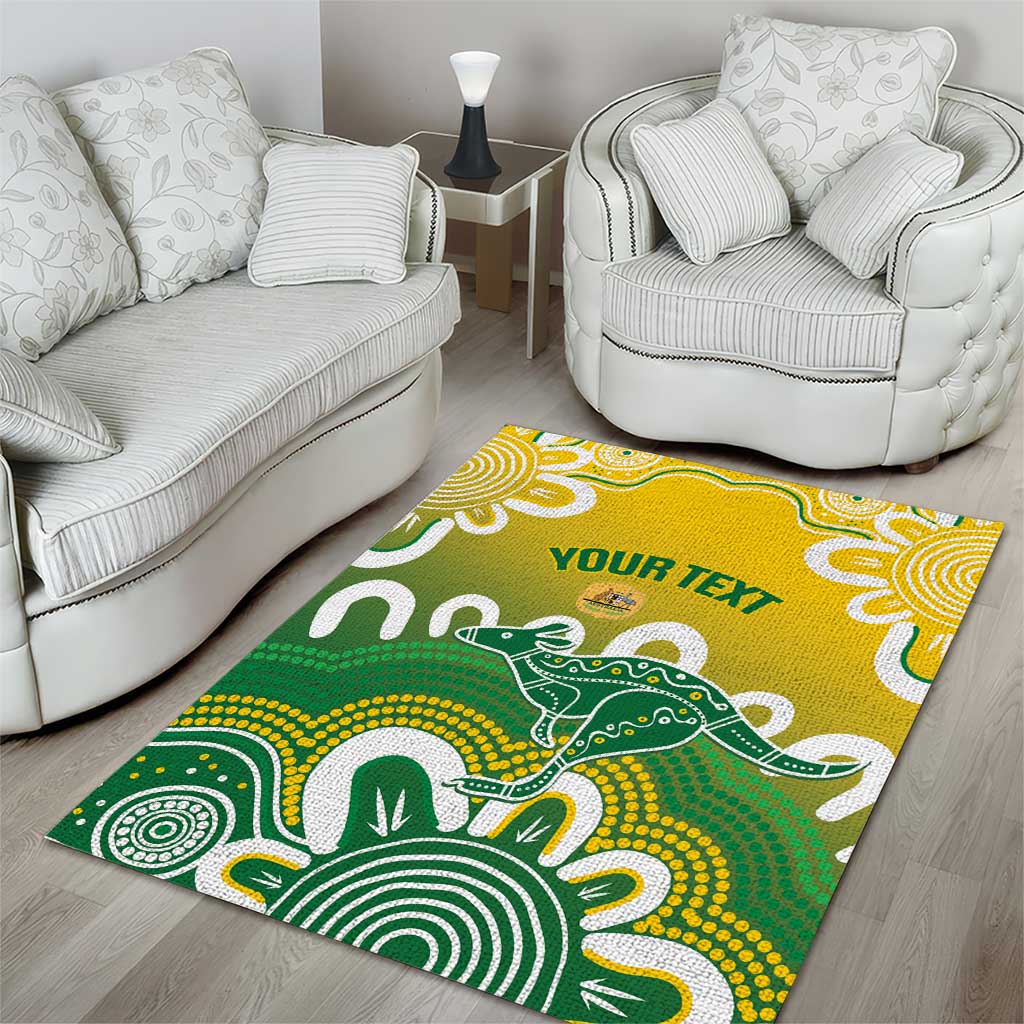 Custom Australia Socceroos Football Area Rug Come On Aussie