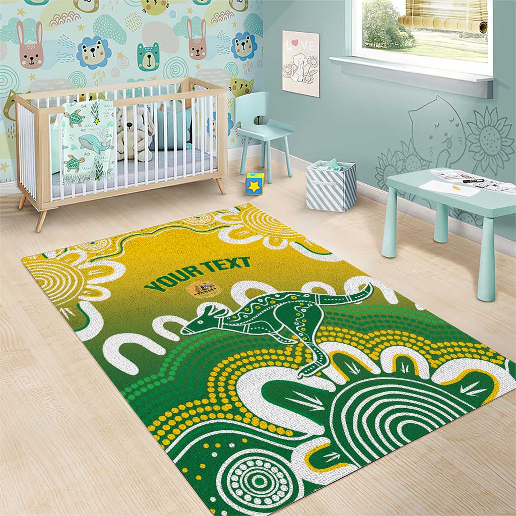 Custom Australia Socceroos Football Area Rug Come On Aussie