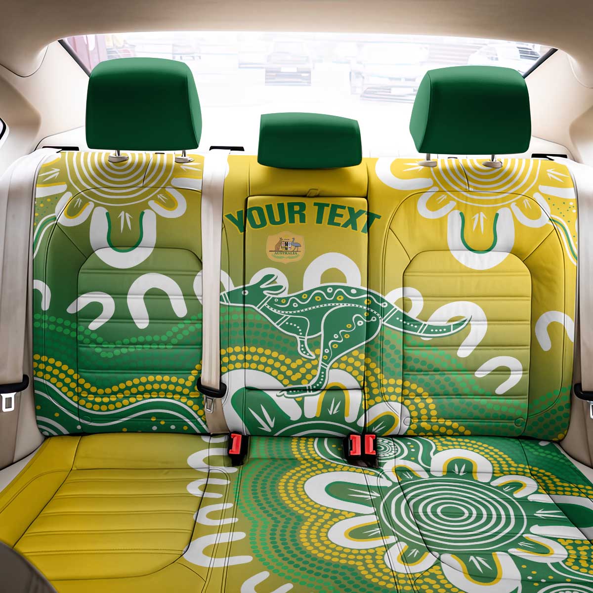 Custom Australia Socceroos Football Back Car Seat Cover Come On Aussie