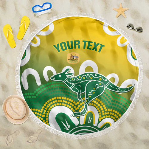 Custom Australia Socceroos Football Beach Blanket Come On Aussie