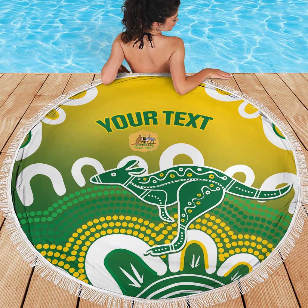 Custom Australia Socceroos Football Beach Blanket Come On Aussie