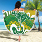 Custom Australia Socceroos Football Beach Blanket Come On Aussie