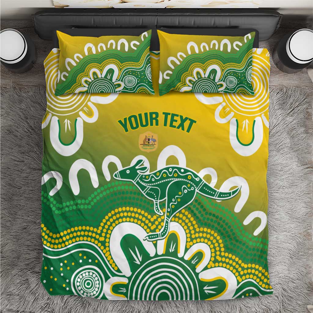Custom Australia Socceroos Football Bedding Set Come On Aussie