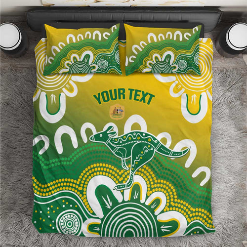 Custom Australia Socceroos Football Bedding Set Come On Aussie