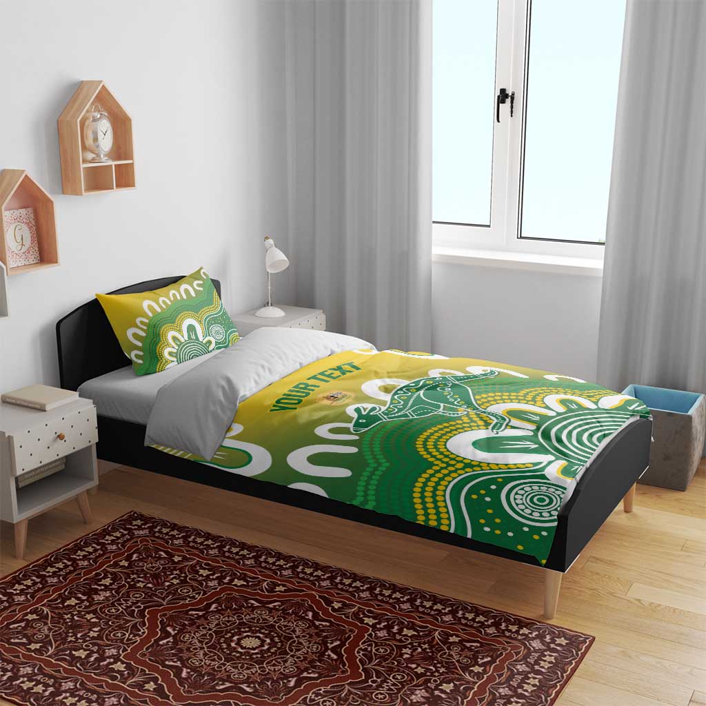 Custom Australia Socceroos Football Bedding Set Come On Aussie