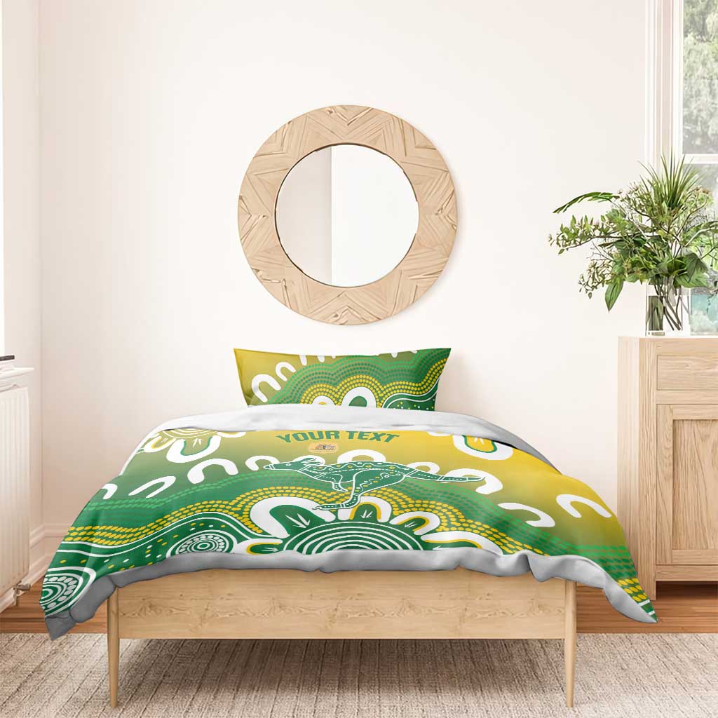 Custom Australia Socceroos Football Bedding Set Come On Aussie