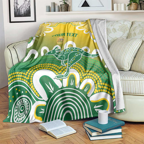 Custom Australia Socceroos Football Blanket Come On Aussie