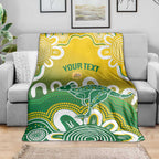 Custom Australia Socceroos Football Blanket Come On Aussie
