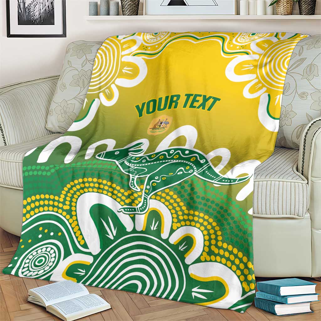 Custom Australia Socceroos Football Blanket Come On Aussie