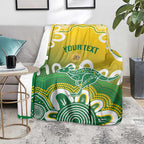 Custom Australia Socceroos Football Blanket Come On Aussie