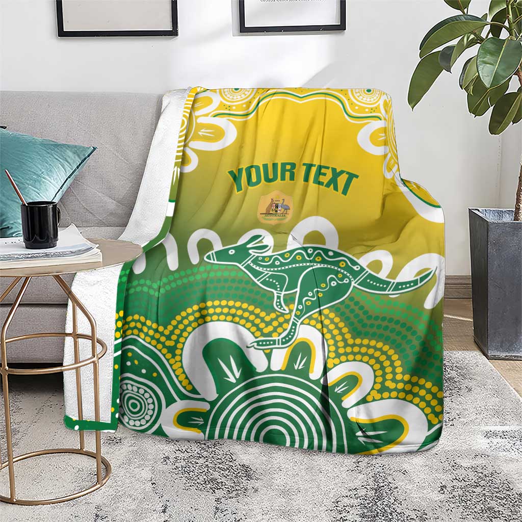 Custom Australia Socceroos Football Blanket Come On Aussie