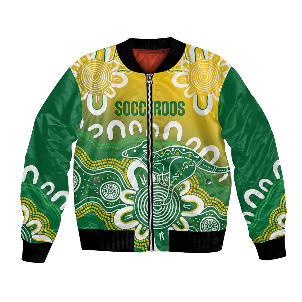 Custom Australia Socceroos Football Bomber Jacket Come On Aussie