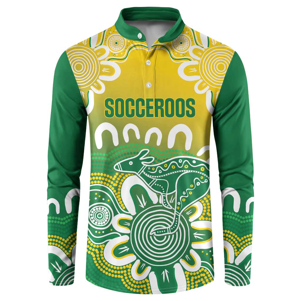 Custom Australia Socceroos Football Button Sweatshirt Come On Aussie