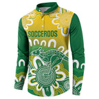 Custom Australia Socceroos Football Button Sweatshirt Come On Aussie