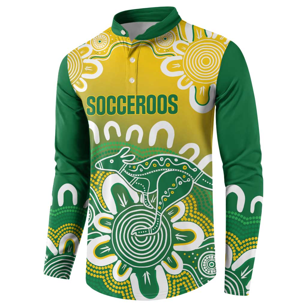 Custom Australia Socceroos Football Button Sweatshirt Come On Aussie