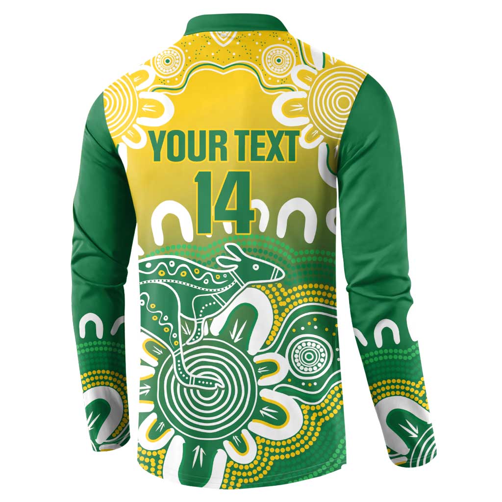 Custom Australia Socceroos Football Button Sweatshirt Come On Aussie