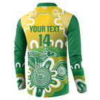 Custom Australia Socceroos Football Button Sweatshirt Come On Aussie