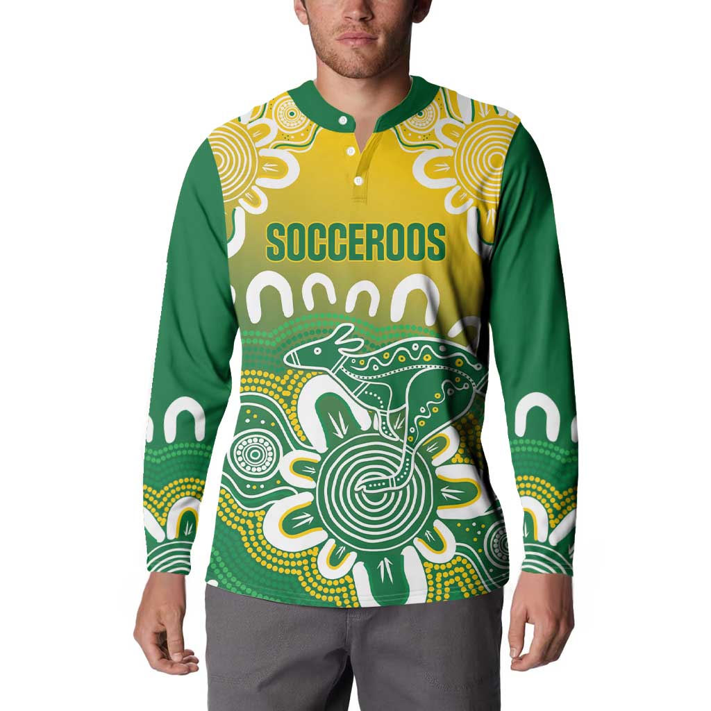 Custom Australia Socceroos Football Button Sweatshirt Come On Aussie