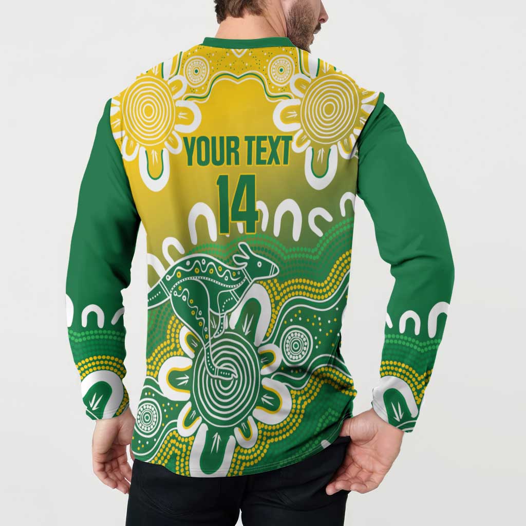 Custom Australia Socceroos Football Button Sweatshirt Come On Aussie