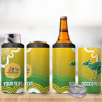 Custom Australia Socceroos Football 4 in 1 Can Cooler Tumbler Come On Aussie