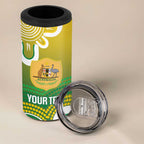 Custom Australia Socceroos Football 4 in 1 Can Cooler Tumbler Come On Aussie