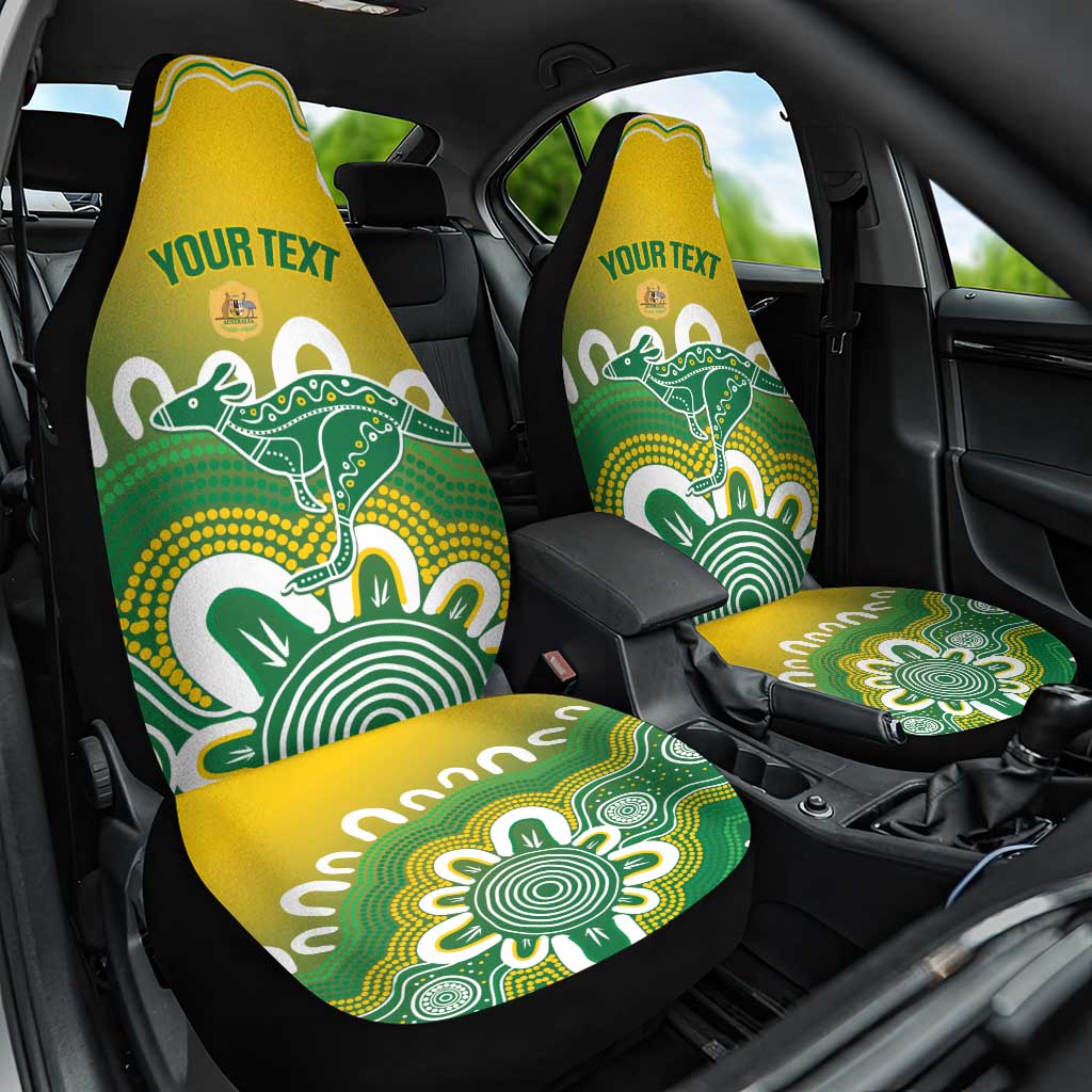 Custom Australia Socceroos Football Car Seat Cover Come On Aussie